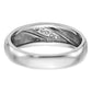 IBGoodman Men's Polished and Satin 1/15 Carat AA Quality Diamond Ring - WBC