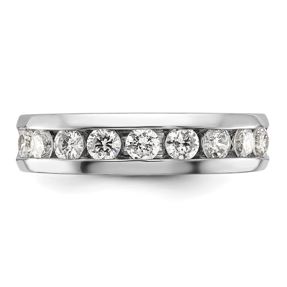 IBGoodman Men's Polished 9-Stone 1 Carat AA Quality Diamond Ring - WBC