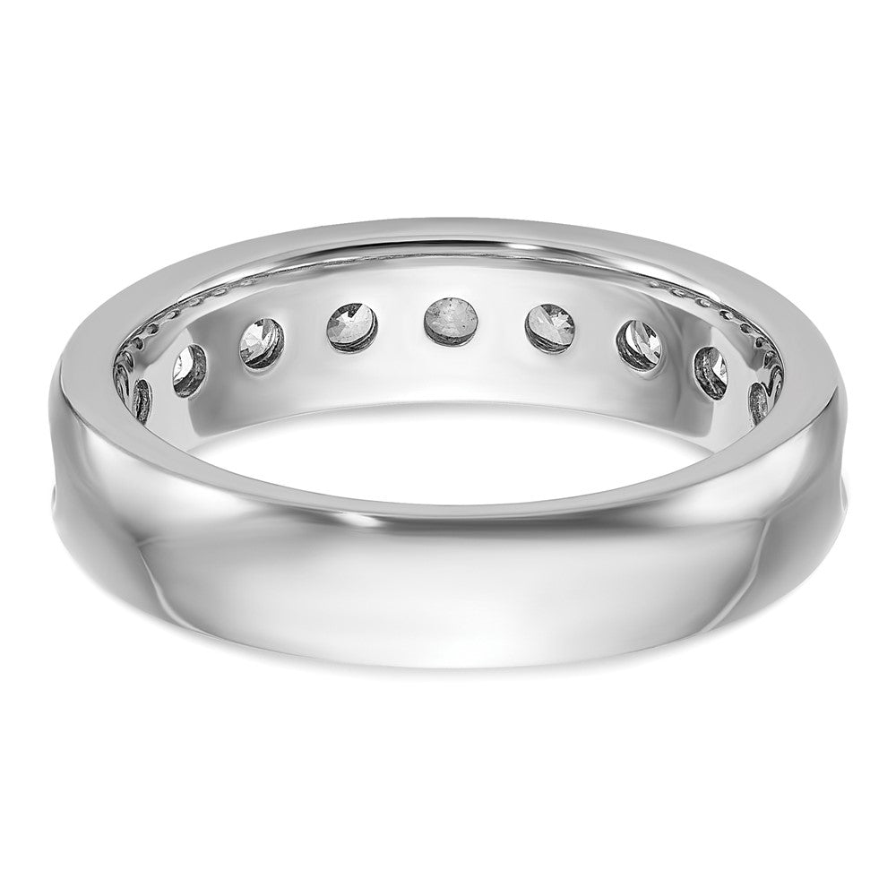 IBGoodman Men's Polished 9-Stone 1 Carat AA Quality Diamond Ring - WBC