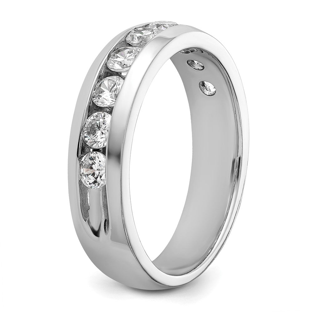 IBGoodman Men's Polished 9-Stone 1 Carat AA Quality Diamond Ring - WBC