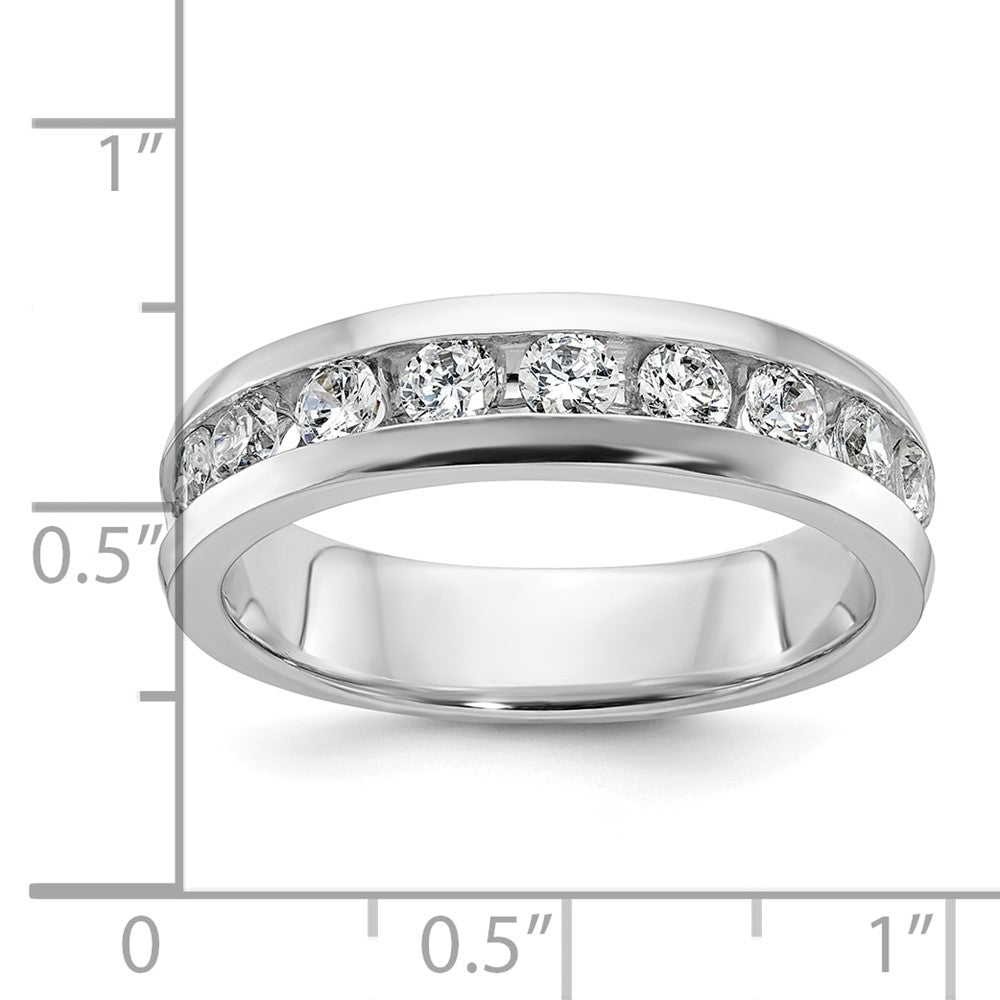 IBGoodman Men's Polished 9-Stone 1 Carat AA Quality Diamond Ring - WBC