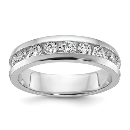 IBGoodman Men's Polished 9-Stone 1 Carat AA Quality Diamond Ring - WBC