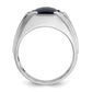 IBGoodman Men's Polished and Satin Onyx and .02 Carat AA Quality Diamond Ring - WBC