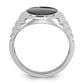 IB Goodman Mens Oval Onyx Complete Ring - WBC