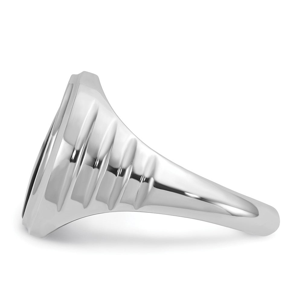 IB Goodman Mens Oval Onyx Complete Ring - WBC