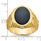 IB Goodman Mens Oval Onyx and 1/10 carat Diamond Complete Ring - WBC