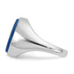 IB Goodman Mens Oval Blue Agate Complete Ring - WBC