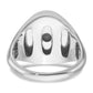 IB Goodman Mens Oval Blue Agate Complete Ring - WBC
