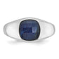 IB Goodman Mens Cushion Sapphire Doublet Stone Complete Ring - WBC