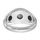 IB Goodman Mens Cushion Sapphire Doublet Stone Complete Ring - WBC