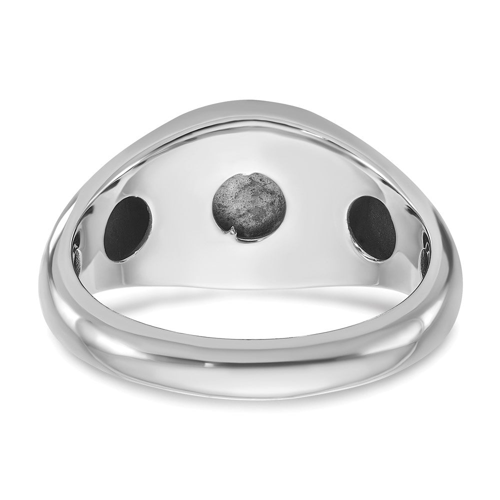 IB Goodman Mens Cushion Sapphire Doublet Stone Complete Ring - WBC
