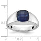 IB Goodman Mens Cushion Sapphire Doublet Stone Complete Ring - WBC