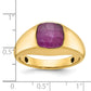 IB Goodman Mens Cushion Ruby Doublet Stone Complete Ring - WBC