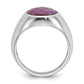 IB Goodman Mens Oval Ruby Doublet Stone and 1/15 carat Diamond Complete Ring - WBC