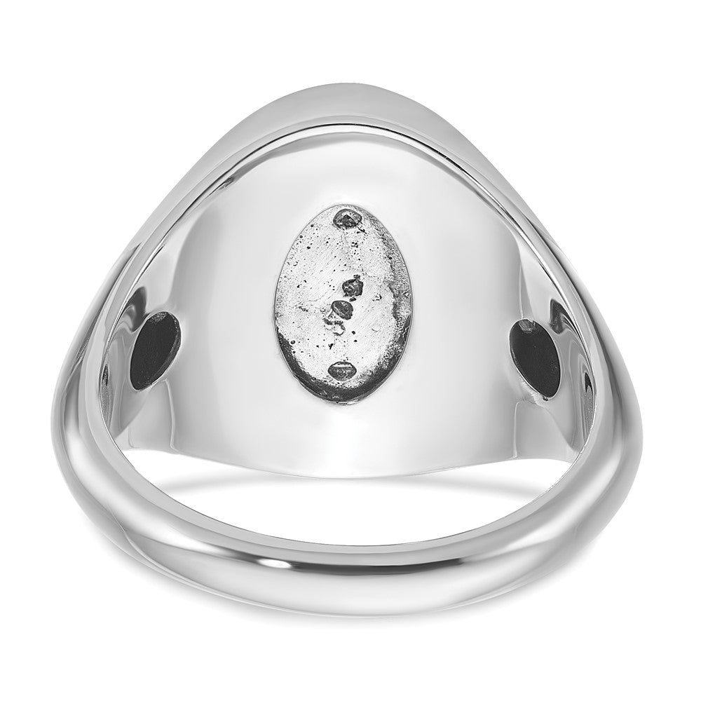 IB Goodman Mens Oval Ruby Doublet Stone and 1/15 carat Diamond Complete Ring - WBC