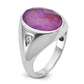 IB Goodman Mens Oval Ruby Doublet Stone and 1/15 carat Diamond Complete Ring - WBC