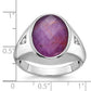 IB Goodman Mens Oval Ruby Doublet Stone and 1/15 carat Diamond Complete Ring - WBC