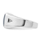 IB Goodman Mens Octagon Sapphire Doublet Stone and 1/20 carat Diamond Complete Ring - WBC