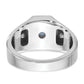 IB Goodman Mens Octagon Sapphire Doublet Stone and 1/20 carat Diamond Complete Ring - WBC
