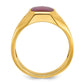 IB Goodman Mens Octagon Ruby Doublet Stone and 1/20 carat Diamond Complete Ring - WBC