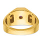 IB Goodman Mens Octagon Ruby Doublet Stone and 1/20 carat Diamond Complete Ring - WBC