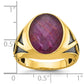 IB Goodman with Black Rhodium Mens Oval Ruby Doublet Stone Complete Ring - WBC