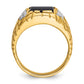 IBGoodman Men's Polished and Nugget Textured Onyx and 1/4 Carat AA Quality Diamond Ring - WBC