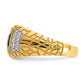 IBGoodman Men's Polished and Nugget Textured Onyx and 1/4 Carat AA Quality Diamond Ring - WBC