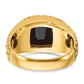 IBGoodman Men's Polished and Nugget Textured Onyx and 1/4 Carat AA Quality Diamond Ring - WBC