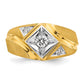 IB Goodman Two-Tone Mens Satin Diamond Complete Ring - WBC