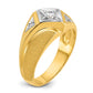 IB Goodman Two-Tone Mens Satin Diamond Complete Ring - WBC
