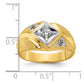 IB Goodman Two-Tone Mens Satin Diamond Complete Ring - WBC