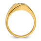 IBGoodman Men's Polished and Satin 1 Carat AA Quality Diamond Ring - WBC