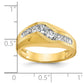 IBGoodman Men's Polished and Satin 1 Carat AA Quality Diamond Ring - WBC