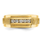 IBGoodman Men's Polished and Satin 5-Stone 1/4 Carat AA Quality Diamond Ring - WBC