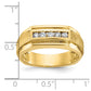 IBGoodman Men's Polished and Satin 5-Stone 1/4 Carat AA Quality Diamond Ring - WBC
