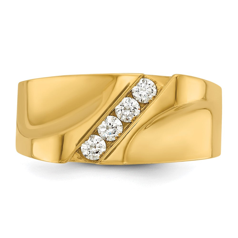IBGoodman Men's Polished 4-Stone 1/3 Carat AA Quality Diamond Ring - WBC