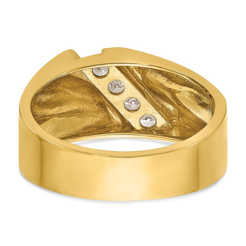 IBGoodman Men's Polished 4-Stone 1/3 Carat AA Quality Diamond Ring - WBC