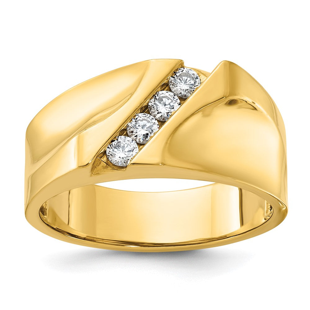 IBGoodman Men's Polished 4-Stone 1/3 Carat AA Quality Diamond Ring - WBC
