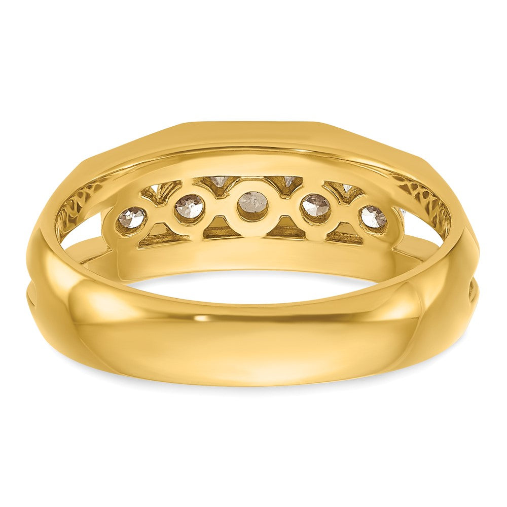 IB Goodman Mens Polished Channel-set 5-Stone 3/4 Carat AA Quality Diamond Ring - WBC
