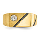 IB Goodman with Black Rhodium Mens Polished and Satin 1/4 carat Diamond Complete Ring - WBC
