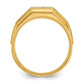 IBGoodman with Rhodium Men's Polished and Satin 5-Stone 1/2 Carat AA Quality Diamond Ring - WBC