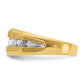 IBGoodman with Rhodium Men's Polished and Satin 5-Stone 1/2 Carat AA Quality Diamond Ring - WBC