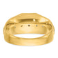 IBGoodman with Rhodium Men's Polished and Satin 5-Stone 1/2 Carat AA Quality Diamond Ring - WBC