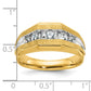 IBGoodman with Rhodium Men's Polished and Satin 5-Stone 1/2 Carat AA Quality Diamond Ring - WBC