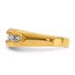 IBGoodman with Rhodium Men's Polished and Satin 5-Stone 1/4 Carat AA Quality Diamond Ring - WBC