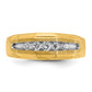 IBGoodman with Rhodium Men's Polished and Satin 5-Stone 1/4 Carat AA Quality Diamond Ring - WBC