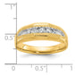 IBGoodman with Rhodium Men's Polished and Satin 5-Stone 1/4 Carat AA Quality Diamond Ring - WBC