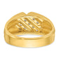 IBGoodman Men's Polished Satin and Grooved 1/4 Carat AA Quality Diamond Ring - WBC