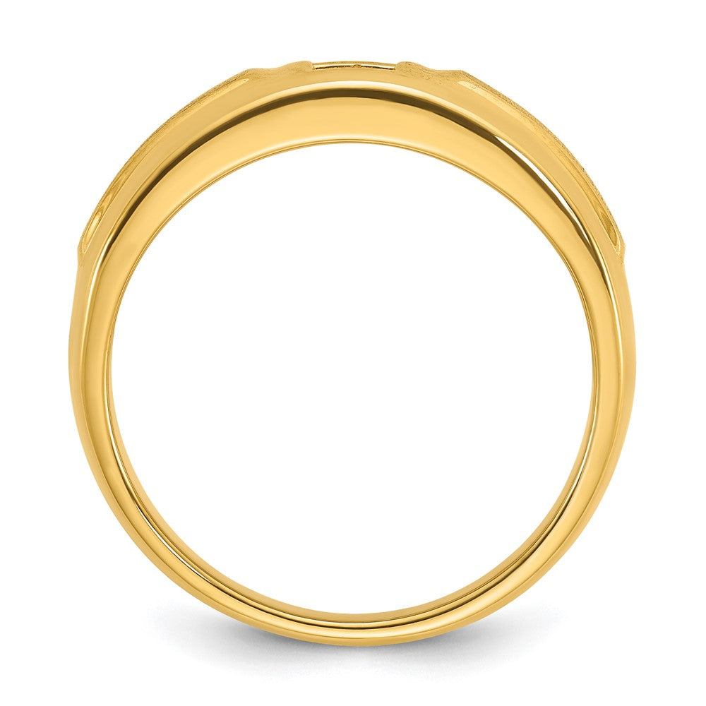 IB Goodman Mens Polished and Satin 1/6 carat Diamond Complete Ring - WBC